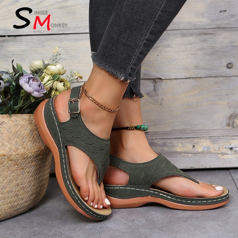 Martina™ - De beste modieuze leren sandalen voor in de lente