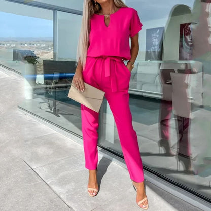 Ella - Jumpsuit met korte mouwen